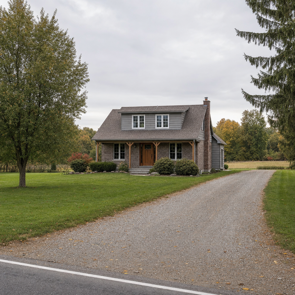 A calm single-family home exterior on a quiet Deer Valley street, representing the household size and daily water use that decides how often a septic tank needs pumping